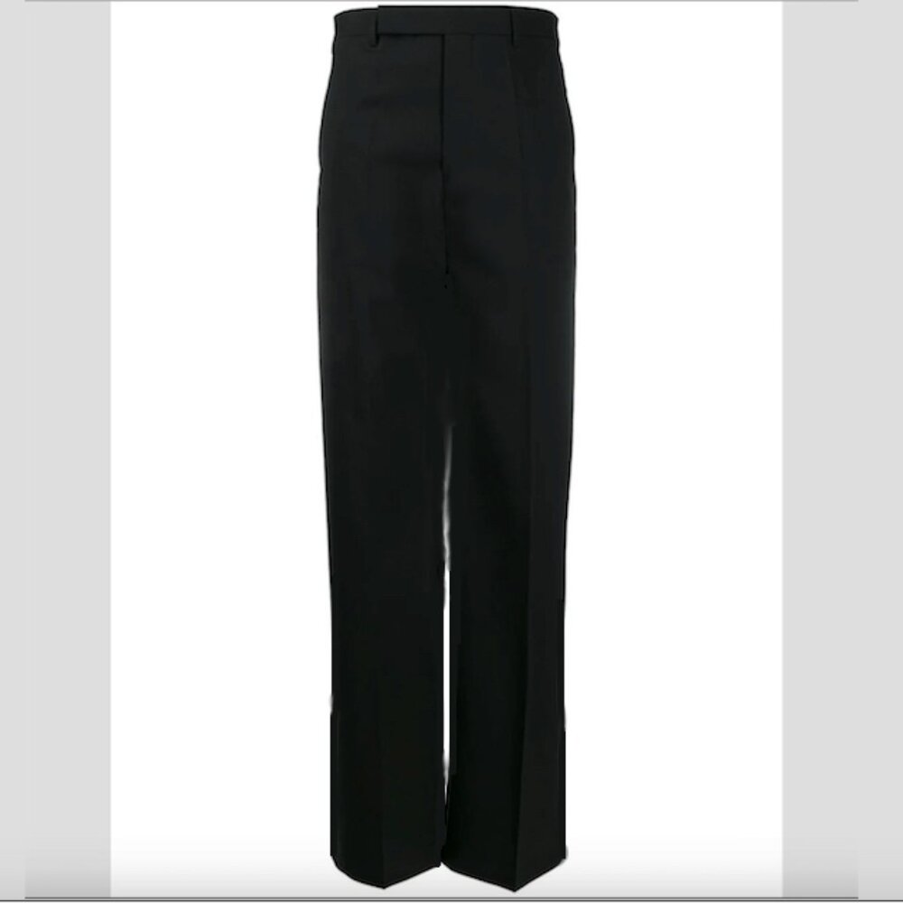 Rick Owens LARRY FW19 Black High Waist Wide Leg Pants